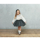 ブラウス 子供 女の子 通販 子ども 丸襟 03171902 長袖 パフスリーブ 白 ホワイト 卒園式 入学式 卒業式 レース フォーマル カジュアル 結婚式 発表会 おしゃれ 大人可愛い オシャレ