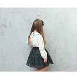 ブラウス 子供 女の子 通販 子ども 丸襟 03171902 長袖 パフスリーブ 白 ホワイト 卒園式 入学式 卒業式 レース フォーマル カジュアル 結婚式 発表会 おしゃれ 大人可愛い オシャレ