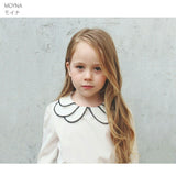 ブラウス 子供 女の子 通販 子ども 丸襟 03171902 長袖 パフスリーブ 白 ホワイト 卒園式 入学式 卒業式 レース フォーマル カジュアル 結婚式 発表会 おしゃれ 大人可愛い オシャレ