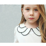 ブラウス 子供 女の子 通販 子ども 丸襟 03171902 長袖 パフスリーブ 白 ホワイト 卒園式 入学式 卒業式 レース フォーマル カジュアル 結婚式 発表会 おしゃれ 大人可愛い オシャレ