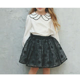 ブラウス 子供 女の子 通販 子ども 丸襟 03171902 長袖 パフスリーブ 白 ホワイト 卒園式 入学式 卒業式 レース フォーマル カジュアル 結婚式 発表会 おしゃれ 大人可愛い オシャレ