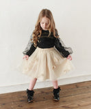 スカート キッズ 女の子 通販 チュールスカート 14302002 チュチュスカート ギャザースカート 膝丈 お花 フリル ボリューム ガーリー 発表会 卒園式 入学式 かわいい オシャレ 可愛い