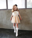 スカート キッズ 女の子 通販 チュールスカート 74012401 チュチュスカート ギャザースカート キラキラ ドット 水玉 ガーリー ウエストゴム フォーマル かわいい オシャレ 可愛い