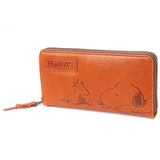 スヌーピー 財布 通販 PEANUTS FRIEND 長財布 ロングウォレット 長サイフ サイフ snoopy キャラクター グッズ 大人 向け レディース おしゃれ 本革 革 レザー ラウンドファスナー