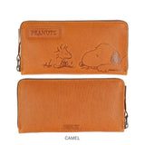 スヌーピー 財布 通販 PEANUTS FRIEND 長財布 ロングウォレット 長サイフ サイフ snoopy キャラクター グッズ 大人 向け レディース おしゃれ 本革 革 レザー ラウンドファスナー