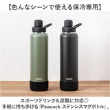 ピーコック Peacock 水筒 AJL-R120 通販 ステンレスマグボトル 1200ml ステンレスボトル ボトル 保冷 マイボトル ダイレクトボトル 炭酸対応 直飲み 炭酸 可能 炭酸OK スポーツドリンクOK