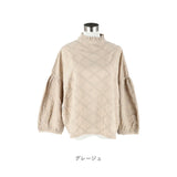 dgy ディージーワイ プルオーバー レディース 長袖 通販 シャツ ブラウス カットソー ボリューム袖 バルーン袖 スタンドネック スタンドカラー ゆったり 体型カバー 肩落ち フリル襟