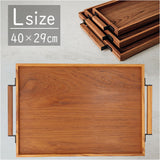 トレー 木製 Lサイズ 通販 お盆 おぼん トレイ 盆 おしゃれ カフェ 重ねられる スタッキング 小物入れ 木製トレー 木製トレイ アイアン ハンドル チーク Stack tray スタックトレー