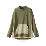 logos park ロゴスパーク プルオーバー 長袖 通販 スウェット 切替プルオーバー ナイロン 切替 切り替え 動きやすい 大人 カジュアル ベーシック 楽ちん 春 夏 秋 コクーンシルエット