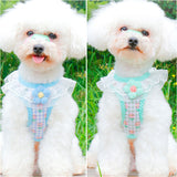 ハーネスリード 犬 かわいい 通販 ハーネス リード付き ハーネスリードセット ハーネス&リード 胴輪 首輪 リードセット レース 花 簡単装着 一体型 犬用 猫用 ペット 小型犬 いぬ イヌ