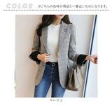 テーラードジャケット レディース 通販 テーラード ジャケット チェック ミドル丈 羽織もの 冬 秋冬 カジュアル オフィス 通勤 ビジネス 面接 就活 ライトアウター オシャレ かわいい