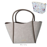 LAURA ASHLEY ローラアシュレイ トート ポーチ セット 通販 トートバック トートバッグ 手提げ バッグインバッグ a4 A4 軽量 軽い 花柄 花 大容量 レディース ビジネス ブランド スエード