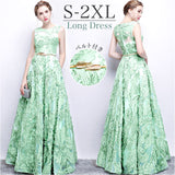 ロングドレス 演奏会 通販 ドレス ワンピース ロング Aライン ノースリーブ 袖なし 透け感 刺? 大人 レディース ピアノ 発表会 結婚式 ブライズメイド フォーマル パーティ お呼ばれ