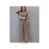 セットアップ レディース 秋冬 通販 パンツスーツ スーツ ワイドパンツ スーツパンツ ズボン ジャケット 上下セット きれいめ カジュアル 春 冬 秋 婦人服 おしゃれ 大人 かわいい 可愛い