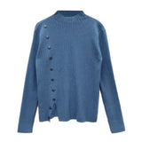 ニットセーター 通販 セーター ハーフタートルネックセーター 長袖 サイドボタン ニットトップス カジュアル シンプル レディース 大人 女性 おしゃれ ニット かわいい 可愛い