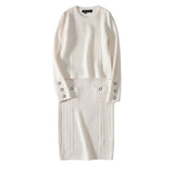 ニット セットアップ スカート 通販 ニットスーツ 上下セット 長袖 セーター ひざ丈スカート ツーピース スカートスーツ レディーススーツ きれいめ 上品 女性 卒園式 入学式 卒業式