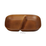 ワンプレート 皿 仕切り 通販 日本製 木目 ランチプレート 長角仕切りプレート モーニングプレート 約21×17cm カフェランチプレート 電子レンジ対応 食洗機対応 食器 おしゃれ オシャレ