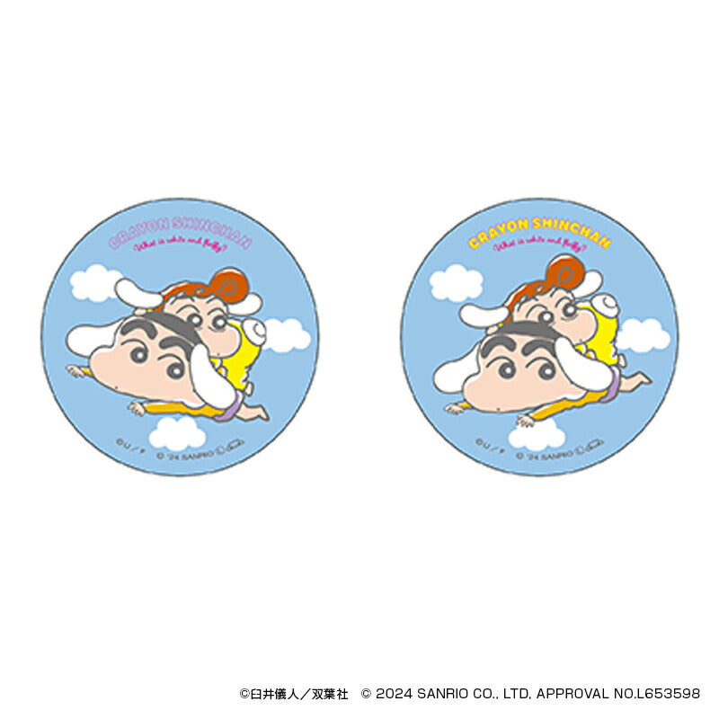 【希少　激レア】クレヨンしんちゃん　レンチキュラー（絵柄の切り替え）　缶バッジ 希少 激レア】クレヨンしんちゃん レンチキュラー（絵柄の