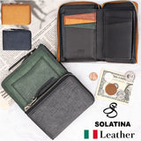 SOLATINA ソラチナ 二つ折り財布 SW-70012 通販 二つ折り 財布 お財布 さいふ パスケース 革 レザー 本革 ラウンドファスナー ラウンド ファスナー 札入れ カードポケット 小銭入れ