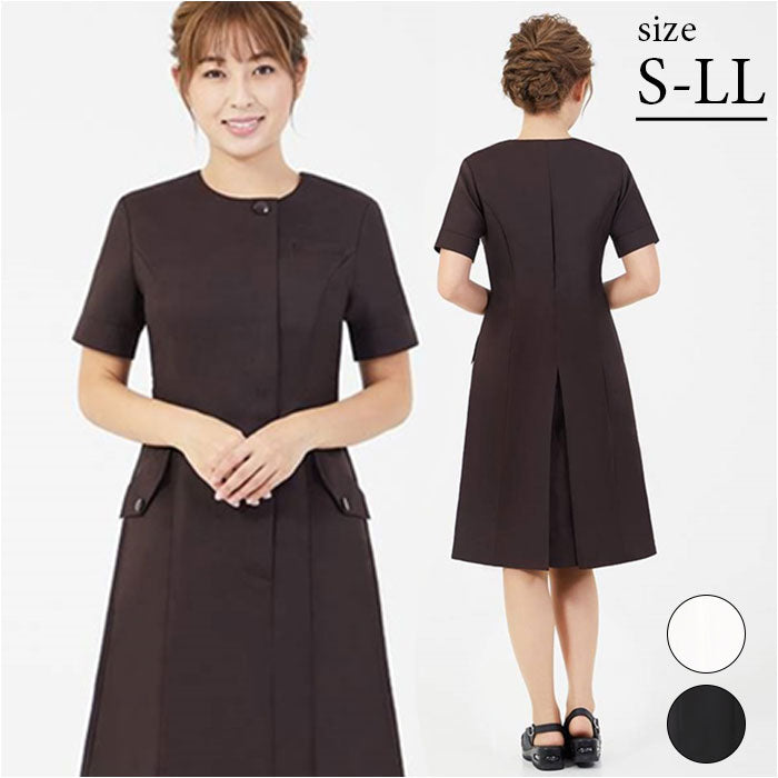 事務 ワンピース 通販 LindeLin LDL-1403 事務服 エステ ユニフォーム 医療事務 制服 オフィス制服 受付 サロン ウェア –  バックヤードファミリー