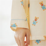 パジャマ レディース 長袖 通販 寝巻き 寝間着 ナイトウェア ルームウェア 綿100% コットン 前開き ダブルガーゼ 秋 冬 長ズボン 柔らかい 旅行 お泊り 入院 セットアップ 上下 部屋着