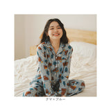 パジャマ レディース 長袖 通販 寝巻き 寝間着 ナイトウェア ルームウェア 綿100% コットン 前開き ダブルガーゼ 秋 冬 長ズボン 柔らかい 旅行 お泊り 入院 セットアップ 上下 部屋着