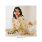 パジャマ レディース 長袖 通販 寝巻き 寝間着 ナイトウェア ルームウェア 綿100% コットン 前開き ダブルガーゼ 秋 冬 長ズボン 柔らかい 旅行 お泊り 入院 セットアップ 上下 部屋着
