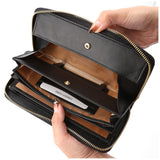 本革 長財布 ジッパー 通販 財布 お財布 ウォレット カードホルダー ロングウォレット RFID スキミング防止 レザー 大容量 ラウンドファスナー ファスナー カード 小銭入れ お札入れ