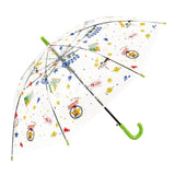 ビニール傘 子供 通販 キャラクター 50cm 長傘 丈夫 軽量 ワンタッチ傘 ジャンプ傘 ジャンプ  ワンタッチ 雨傘 傘 グラスファイバー 親骨 ATTAIN アテイン Disney ディズニー ラプンツェル クリア キッズ 女の子 かわいい ポリエチレン POE - バックヤードファミリー