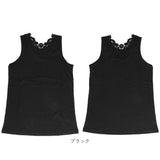ディージーワイ dgy タンクトップ 通販 レディース 襟 レース 重ね着 コットン100% ふんわり Aラインシルエット 肩 襟ぐり フラワーレース 大きいサイズ D*g*y 綿100% 天竺 デコカンパニー ナチュラル かわいい おしゃれ
