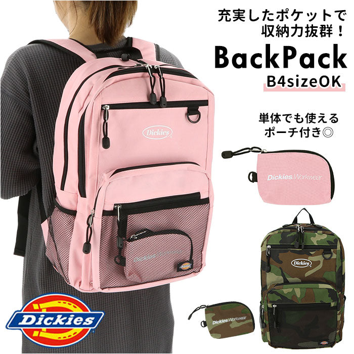 ディッキーズ バックパック ベージュ PC対応 大容量 軽量 ロゴ ディッキーズ Dickies ディッキーズ リュック Dickies バッグ DK