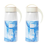 冷水筒 ピッチャー 2本セット 通販 約 2リットル ファインジャグ 2.2L 熱湯 耐熱 横置き 縦置き 大きい 水差し 大きめ 大容量 2200ml 約 2L ウォータージャグ プラスチック 冷水ポット 麦茶ポット 洗いやすい 広口 タテヨコ スタイリッシュ シンプル