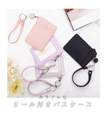 パスケース リール付き 定期入れ 通販 レディース メンズ 合皮革 通勤 通学 ICカード カードケース 男の子 女の子 カードホルダー 父の日 母の日 プレゼント 社会人 リール 入学祝い カラフル キッズ 子供 フェイクレザー 会員証入れ