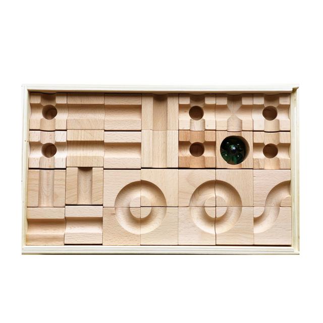 LOGIC 木製立体迷路 ブロック 積木 知育玩具 - 知育玩具