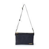 サコッシュ メンズ ブランド 通販 INNFITH インフィス 55736 デニムサコッシュ コットン100% ブランド INNFITH インフィス レディース B5 iPad シンプル たっぷり 収納 3分割 ファスナー マグネット 撥水性 ビジネス 色落ちしにくい 摩擦堅牢度