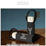 水筒 カバー のみ 通販 500ml ショルダー ボトルホルダー ボトルカバー ボトルケース ストラップ 肩掛け 斜めがけ 手持ち ハンドル おしゃれ シンプル アルファベット 軽量 軽い 衝撃吸収 結露防止 水筒ケース