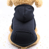 犬服 アウター パーカー 通販 パーカ フード付き 小型犬 ポケット 袖あり 犬 犬の服 猫 猫の服 猫服 防寒 暖かい 超小型犬 冬 ぬくぬく シンプル ペットウェア ドッグウェア