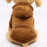 犬服 アウター パーカー 通販 パーカ フード付き 小型犬 ポケット 袖あり 犬 犬の服 猫 猫の服 猫服 防寒 暖かい 超小型犬 冬 ぬくぬく シンプル ペットウェア ドッグウェア