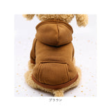 犬服 アウター パーカー 通販 パーカ フード付き 小型犬 ポケット 袖あり 犬 犬の服 猫 猫の服 猫服 防寒 暖かい 超小型犬 冬 ぬくぬく シンプル ペットウェア ドッグウェア