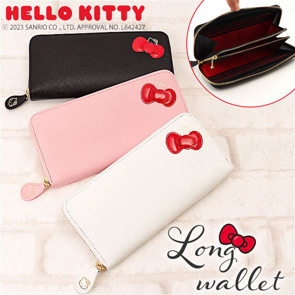 HELLO KITTY キティ 長財布 通販 財布 レディース ラウンドファスナー 長サイフ 長さいふ さいふ サイフ ハローキティ キティちゃん ウォレット 本革 革 レザー 小銭入れ 大人