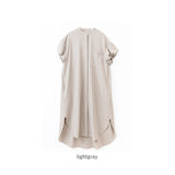 MIND マインド バルーンシャツ ワンピース 半袖 通販 ロングシャツ ロングシャツワンピース バルーン シャツ シャツワンピース シャツワンピ ワンピ バルーン仕様 バルーンスリーブ