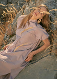 MIND マインド バルーンシャツ ワンピース 半袖 通販 ロングシャツ ロングシャツワンピース バルーン シャツ シャツワンピース シャツワンピ ワンピ バルーン仕様 バルーンスリーブ