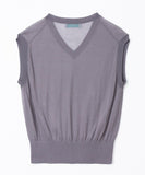 MIND マインド シアーベスト ベスト 通販 チョッキ レイヤード 重ね着 透け感 Vネック vネック ノースリーブ 触り心地がよい レディース カジュアル 上品 シンプル 無地 エレガント 大人