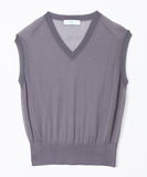 MIND マインド シアーベスト ベスト 通販 チョッキ レイヤード 重ね着 透け感 Vネック vネック ノースリーブ 触り心地がよい レディース カジュアル 上品 シンプル 無地 エレガント 大人