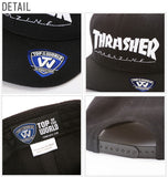 スナップバック スラッシャー THRASHER キャップ 帽子 ライム ネイビー 定番 ホワイト 白 ブラック 黒 THRASHER MAG mag logo cap 平つば スナメンズ帽子 15THC50