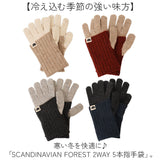 スカンジナビアンフォレスト 手袋 251-TTSF876 通販 SCANDINAVIAN FOREST 5本指手袋 五本指手袋 グローブ ハンドウォーマー スマホ対応 レディース ニット おしゃれ ブランド 秋冬 防寒