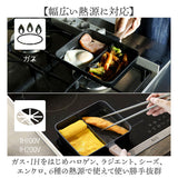 IH対応 仕切り フライパン 通販 仕切りフライパン お弁当 卵焼き 角フライパン 四角い コパン copan アウトドア 調理器具 手入れ 焦げにくい 熱伝導 幅広い熱源に対応 ハロゲン ガス