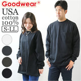 Goodwear グッドウェア 長袖 tシャツ 通販 Tシャツ ロンT ロングシャツ シャツ 袖 リブ ロング ロング丈 着回し USA コットン ポケット シンプル 無地 メンズ レディース ユニセックス