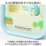 すみっコぐらし 目覚まし 時計 通販 LEDライト付き 目覚まし時計 3Dフィギュア付き デジタル時計 クロック アラームクロック かわいい キャラクター 電池式 USB typeC スヌーズ機能 光る