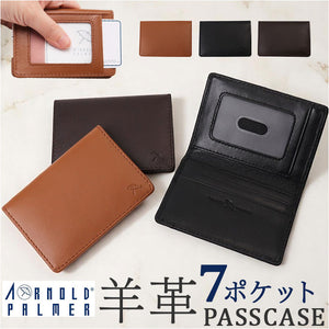 アーノルドパーマー パスケース ArnoldPalmer 4AP3208 通販 定期入れ 定期券入れ 定期券ケース 定期ケース カードケース 入館証 IDケース メンズ 羊革 シープスキン 通勤 通学 ビジネス